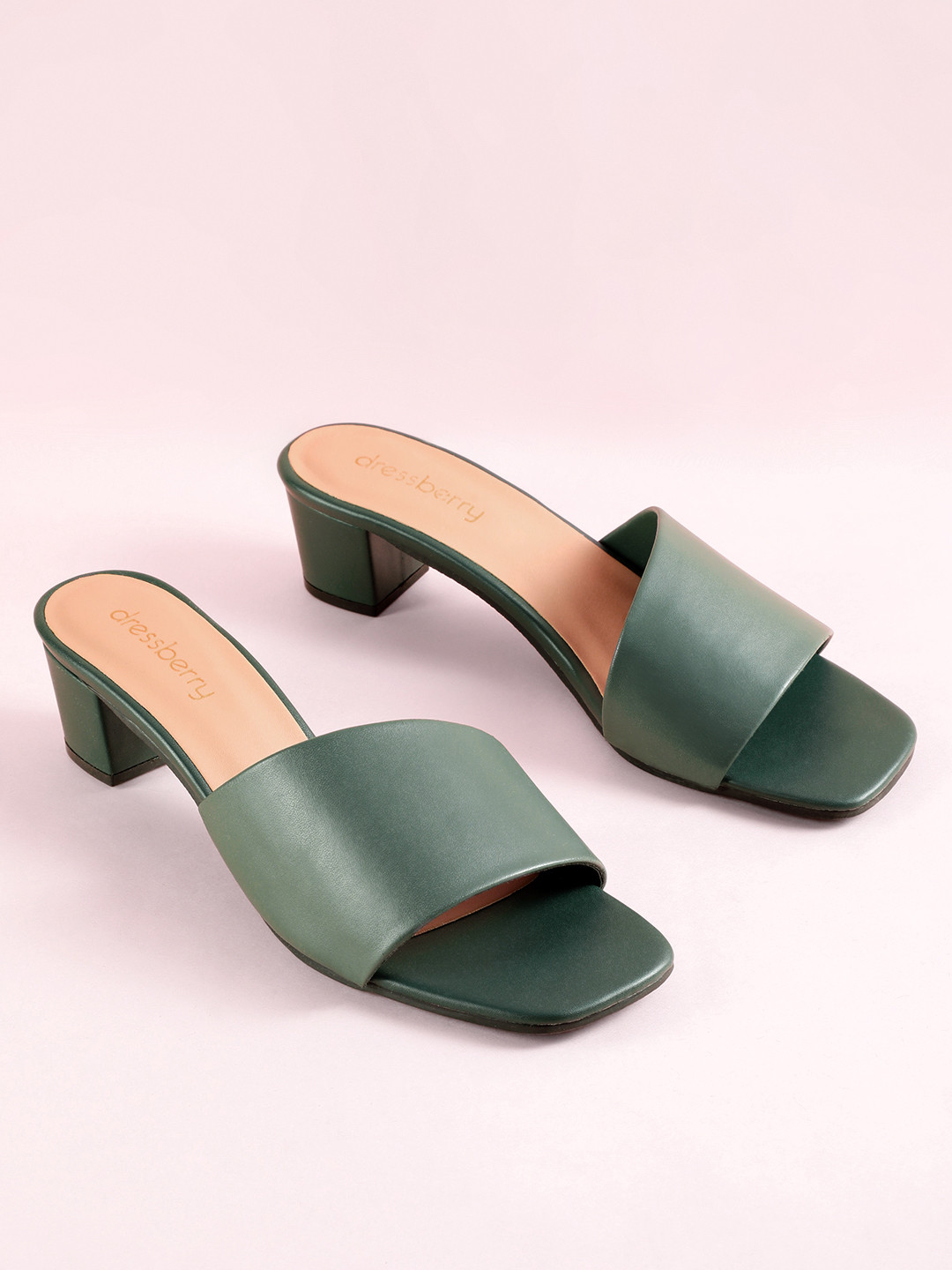 DressBerry Open Toe Block Heel