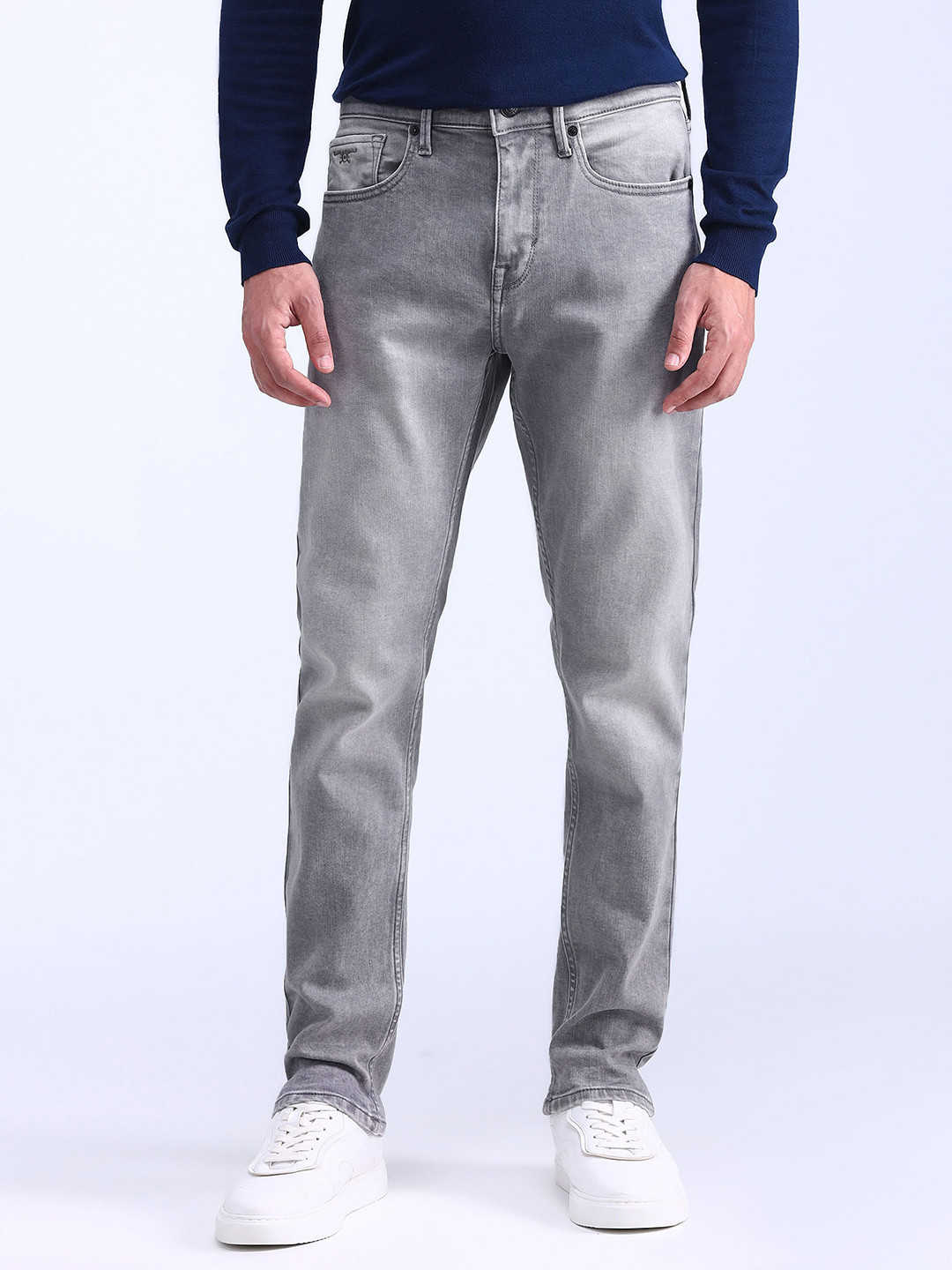 Flying Machine Men Prince Slim Fit Heavy Fade Stretchable Jeans