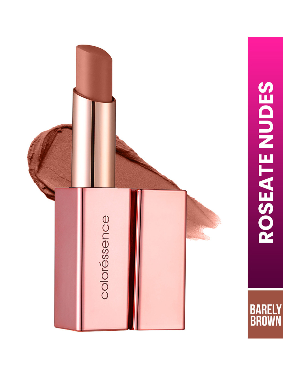 Coloressence Roseate Nudes Long Lasting Creamy Lipstick - 3.3 gm - Barely Brown - RN-1