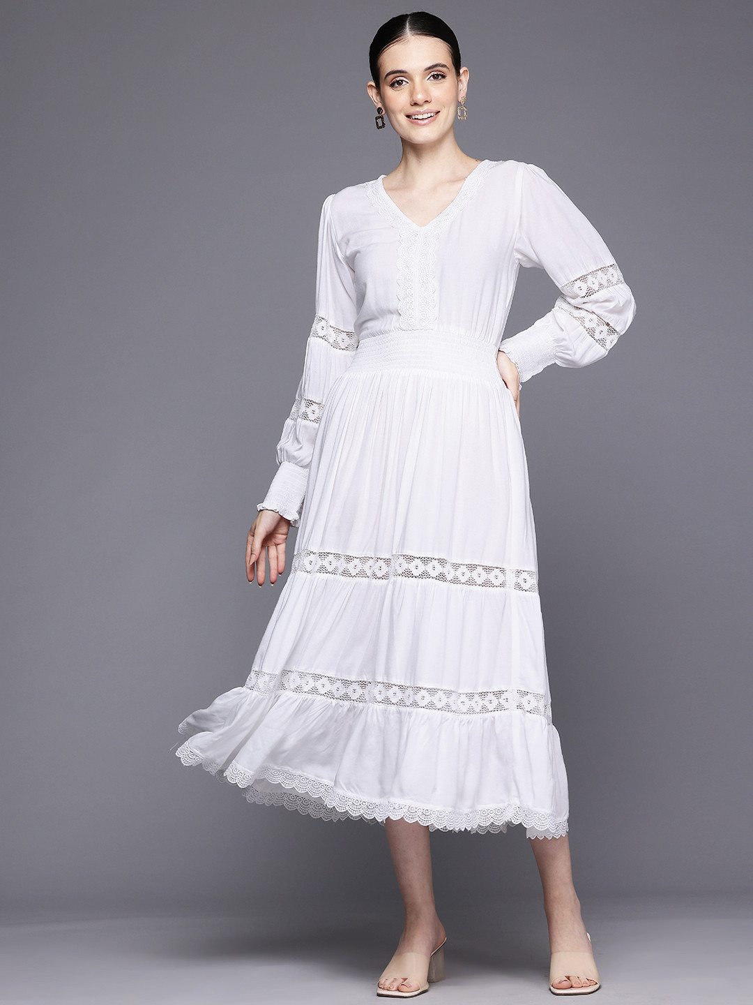 Ironic Creation A-Line Liva Midi Dress