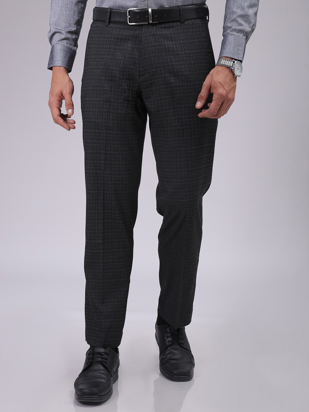 The Indian Garage Co. X Luxe Men Checked Formal Trousers