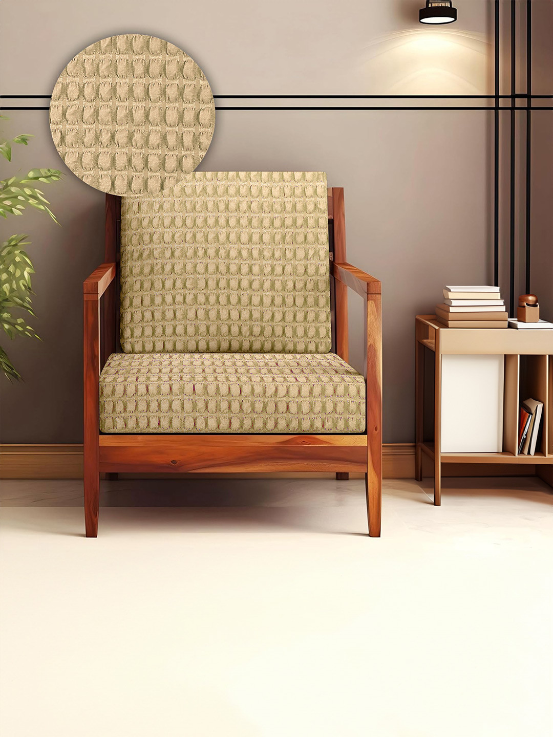 Cortina Beige 2 Pieces Soft Bubble Stretchable Sofa Pad