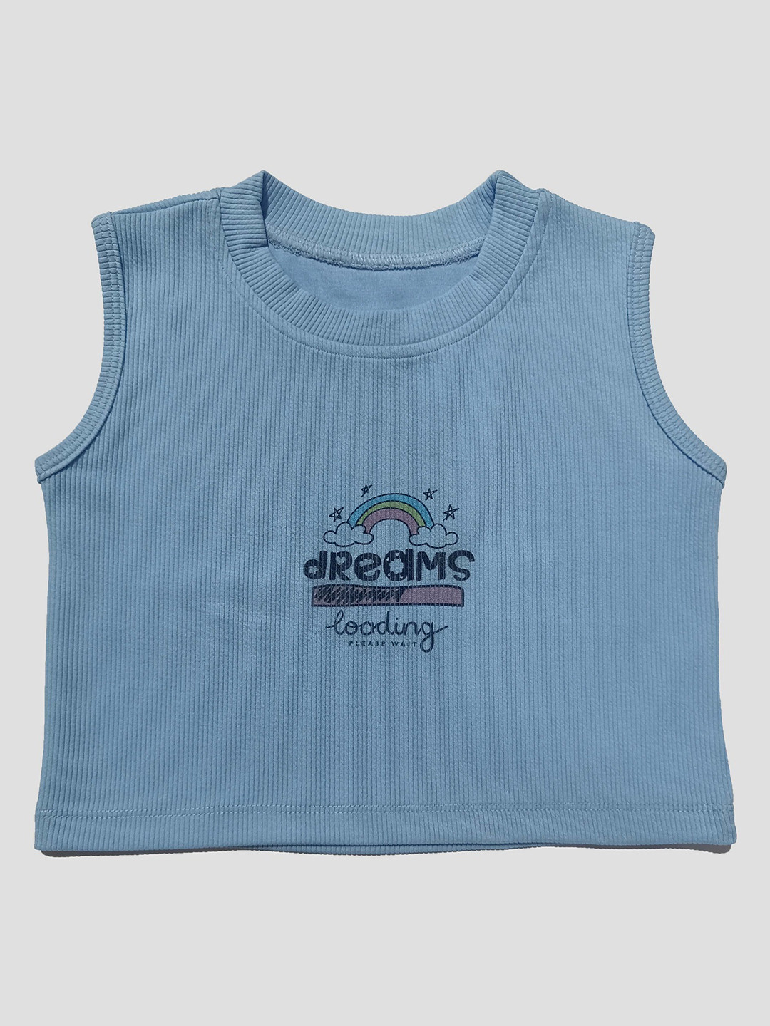 BAESD Girls Self Design Crop Top