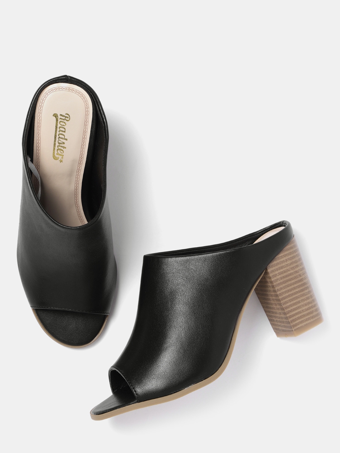 Open toe discount mule block heel