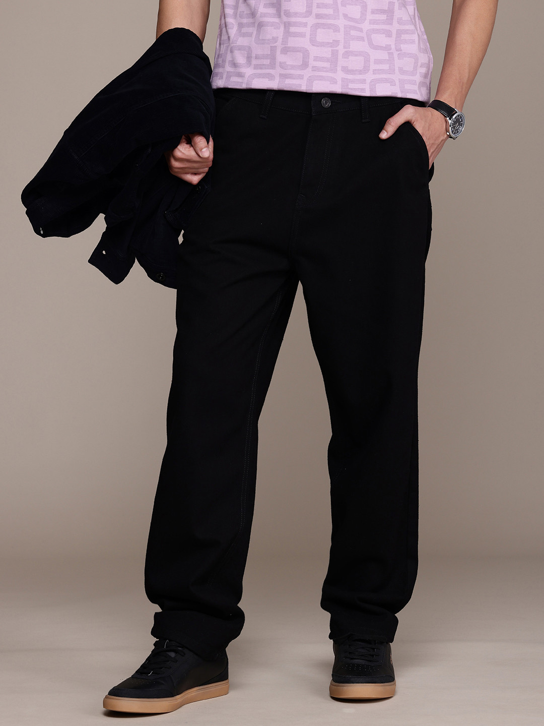 French Connection Men No Fade Mid Rise Jeans