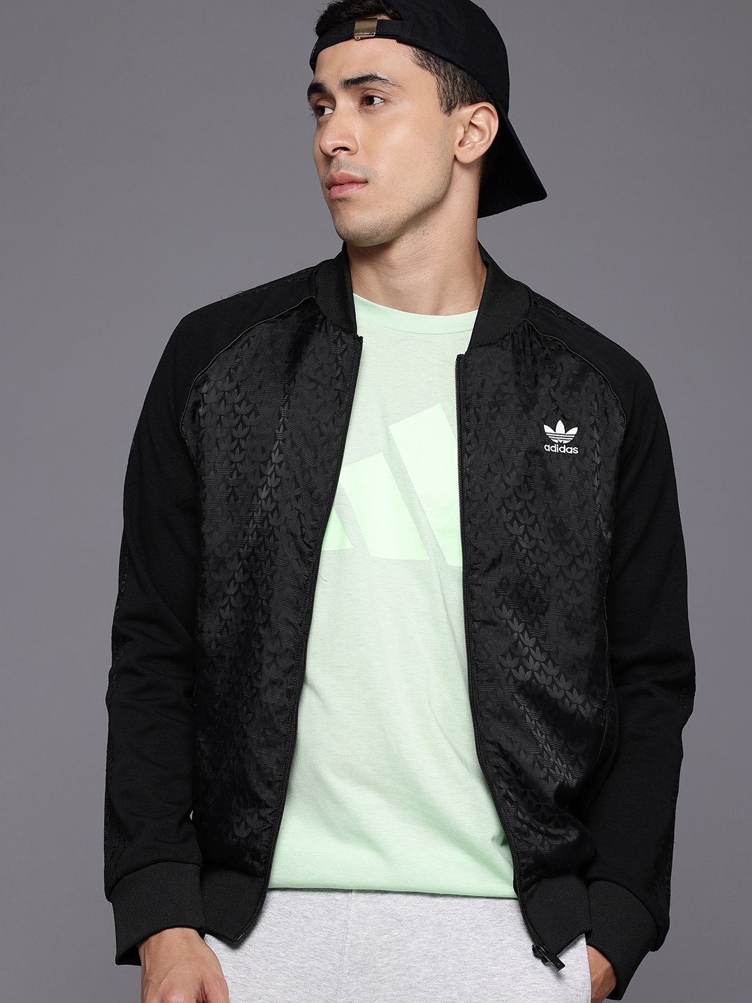 adidas Originals Mono Sst Track Top in Black for Men | Lyst UK