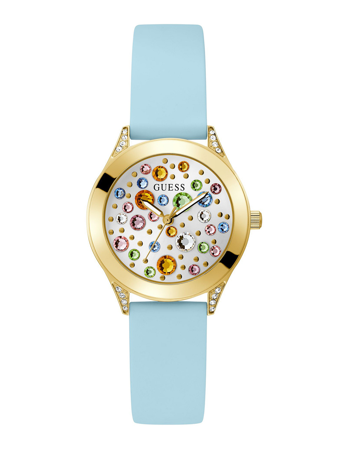 GUESS Women Trend Mini Wonderlust Embellished Analogue Watch GW0678L1