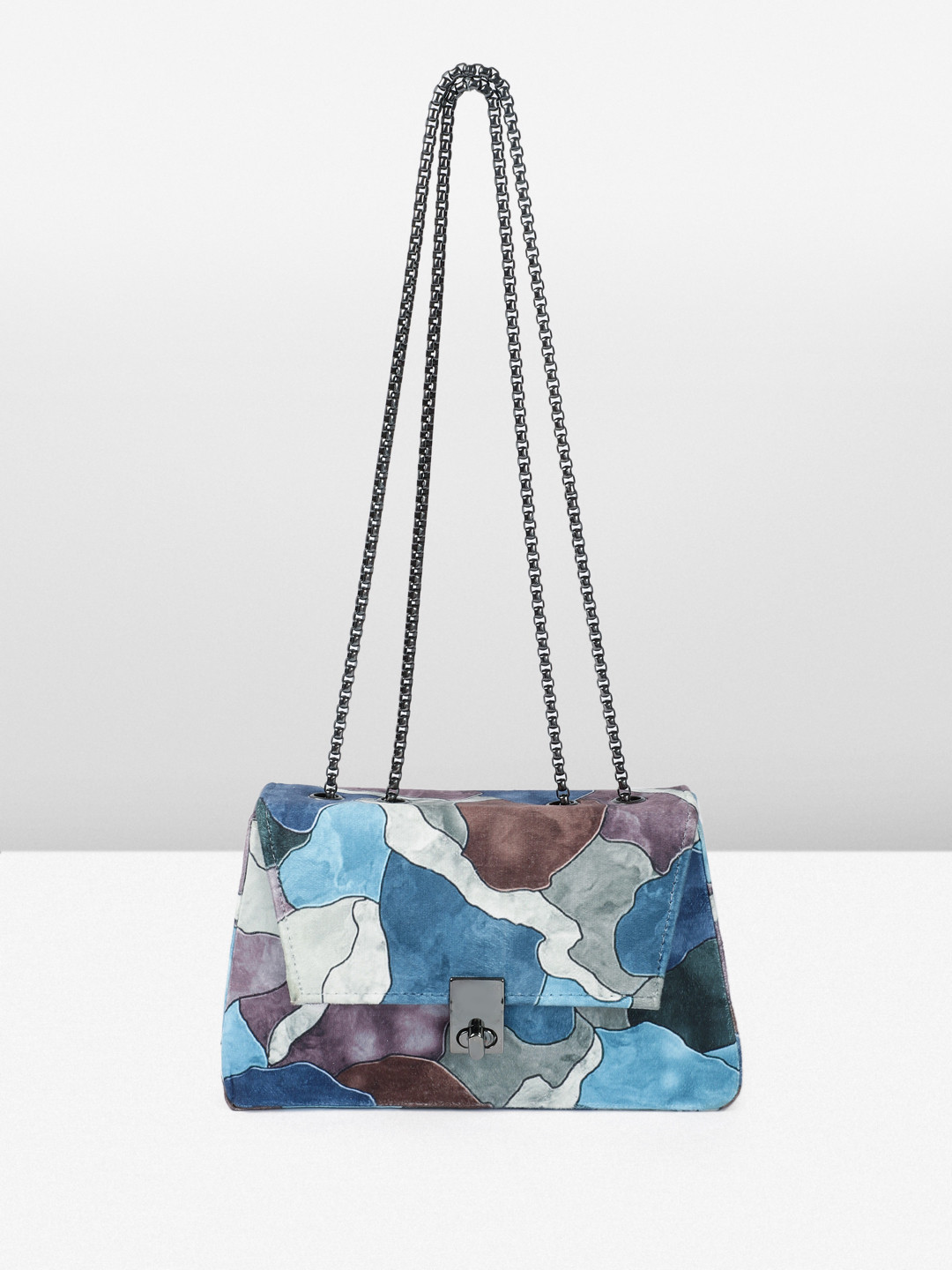 Caprese Yiko Women Blue Medium Sling Bag