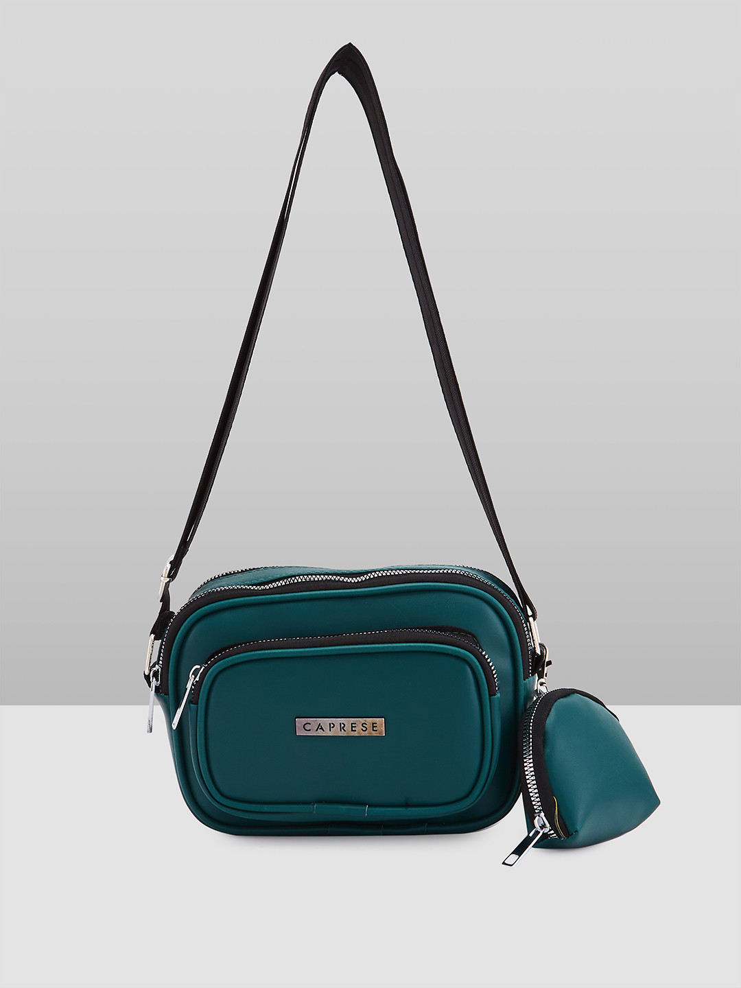 Caprese Structured Sling Bag With Coin Pouch