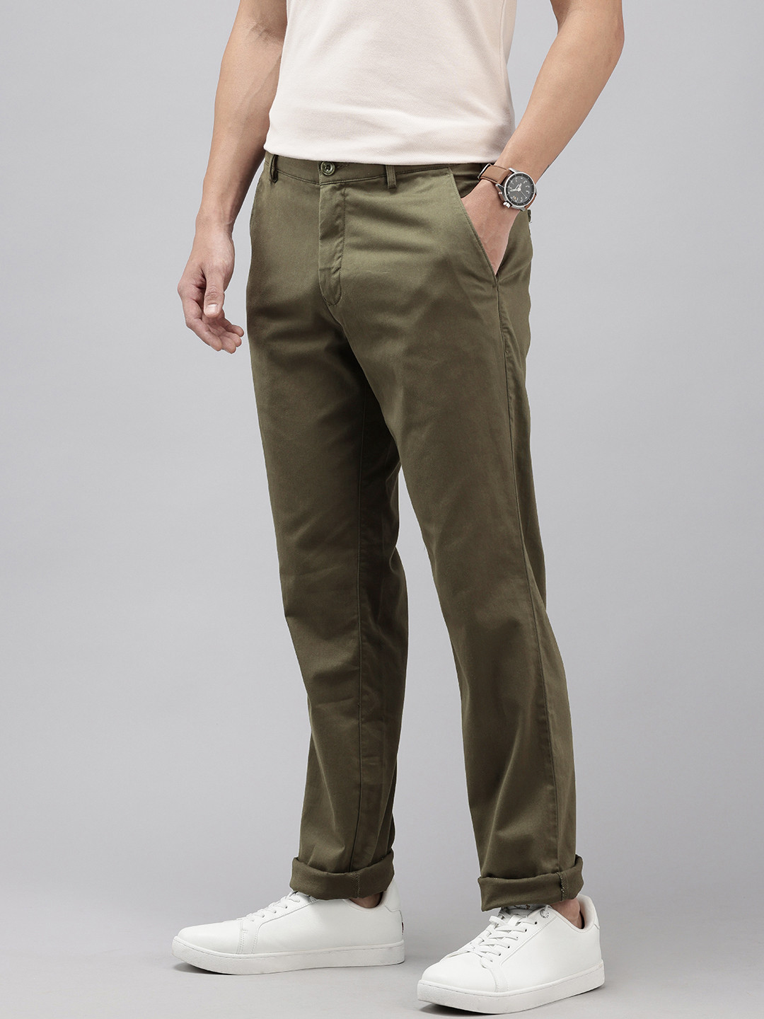 ColorPlus Men Slim Fit Chinos Trousers