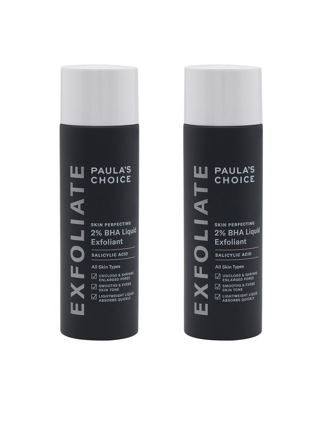 Paulas Choice Set of 2 Exfoliate 2% BHA Skin Perfecting Exfoliant Liquid - 30ml Each