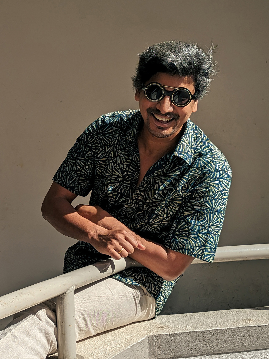 Assal Men Cotton Short Sleeves Floral Printed Casual Shirt