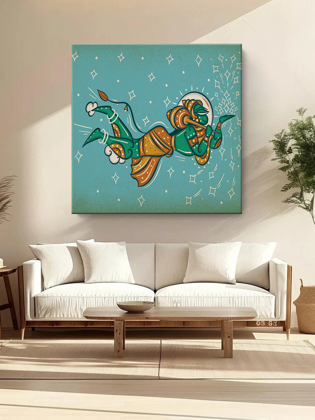 999Store Mythical Hanuman Canvas Wall Square Paintings Wall Art - 24 x 24 In