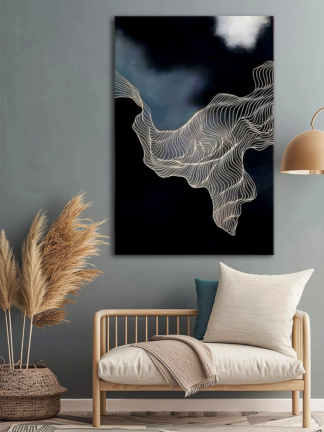 999Store Minimalist Canvas Wall Rectangle Paintings Wall Art - 30 x 18In