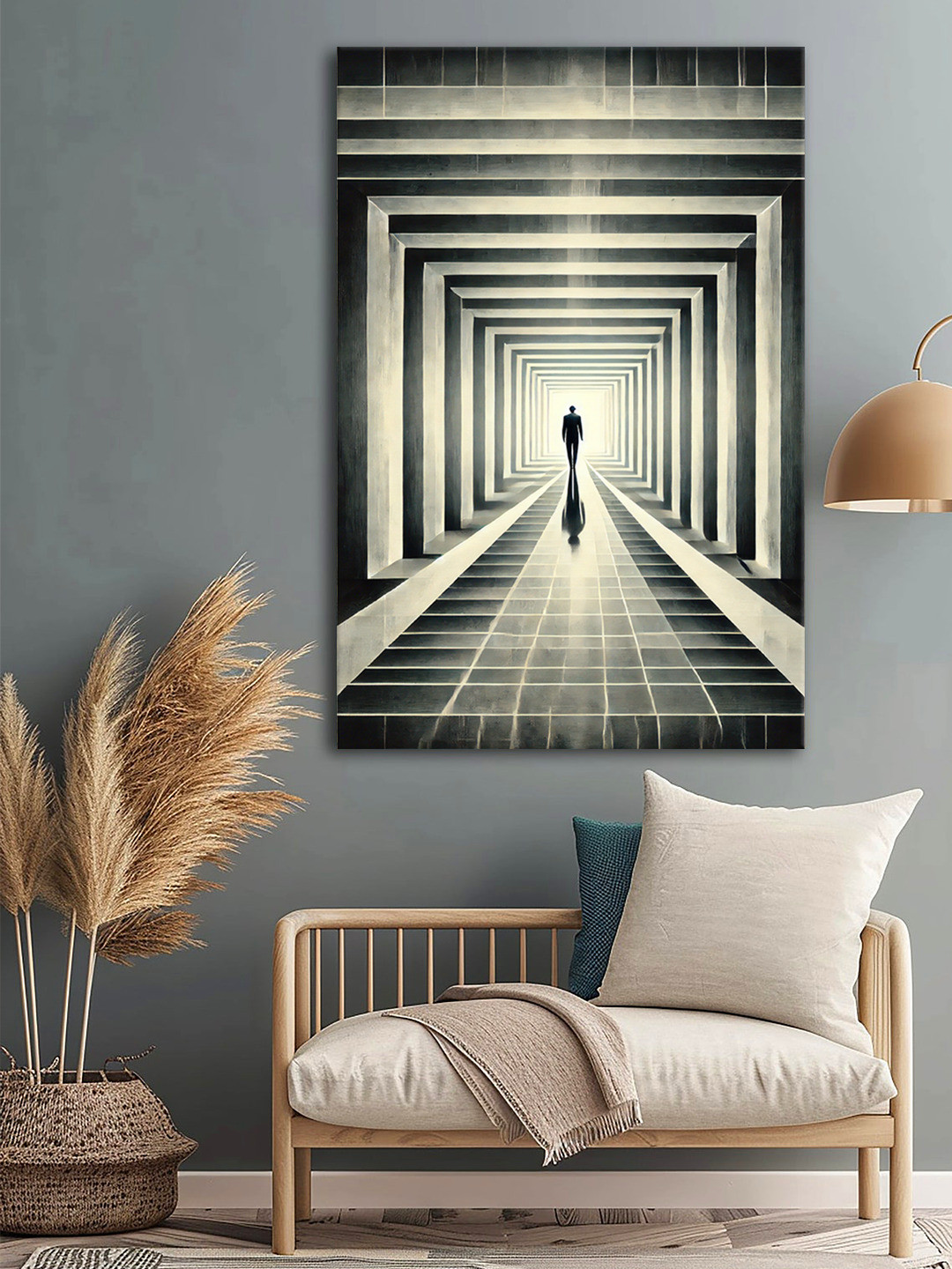 999Store Grey & White Canvas Wall Art