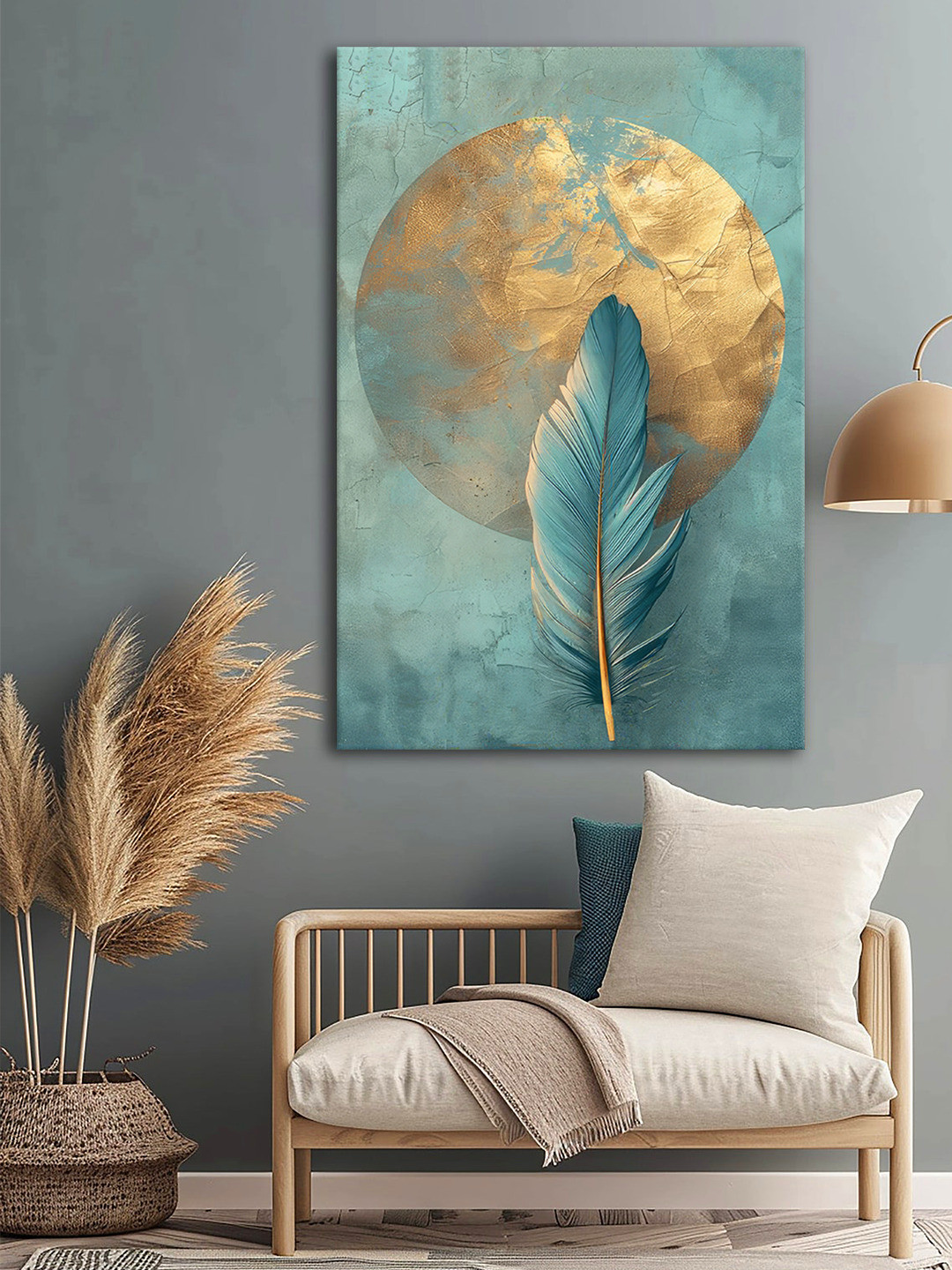 999Store Green & Yellow Canvas Wall Art