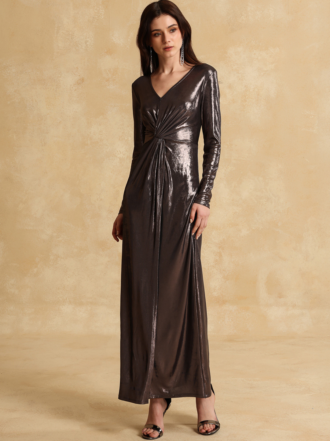 Kazo Trace Maxi Polyester A-Line Dress