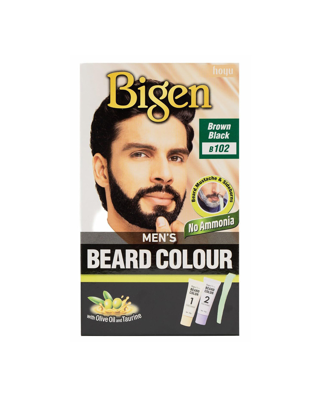 Bigen Men's Beard Color- Brown Black 102