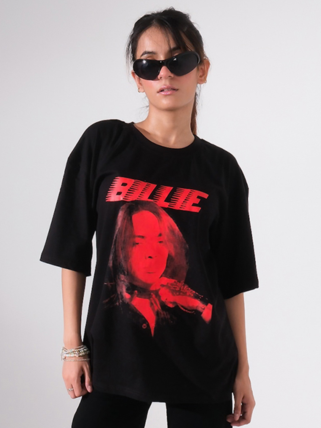 TheBTclub Billie Men Oversized Graphic Cotton T-shirt