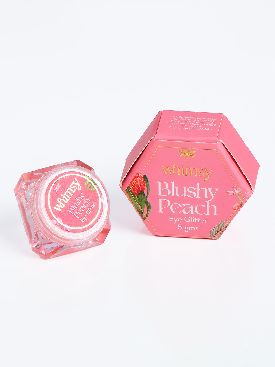 Whimsy Safe & Organic Eye Glitters For Girls - 5g - Blushy Peach