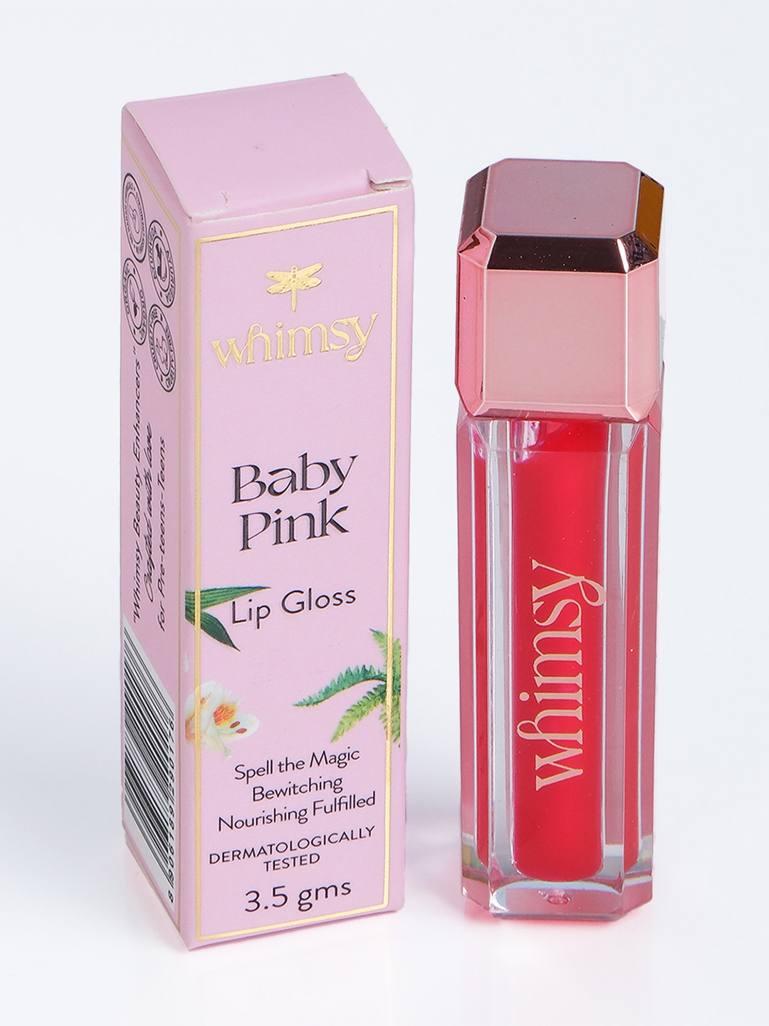 Whimsy Beauty Gloss N Go Non-sticky & Lightweight Lip Gloss- 3.5 g- Baby Pink