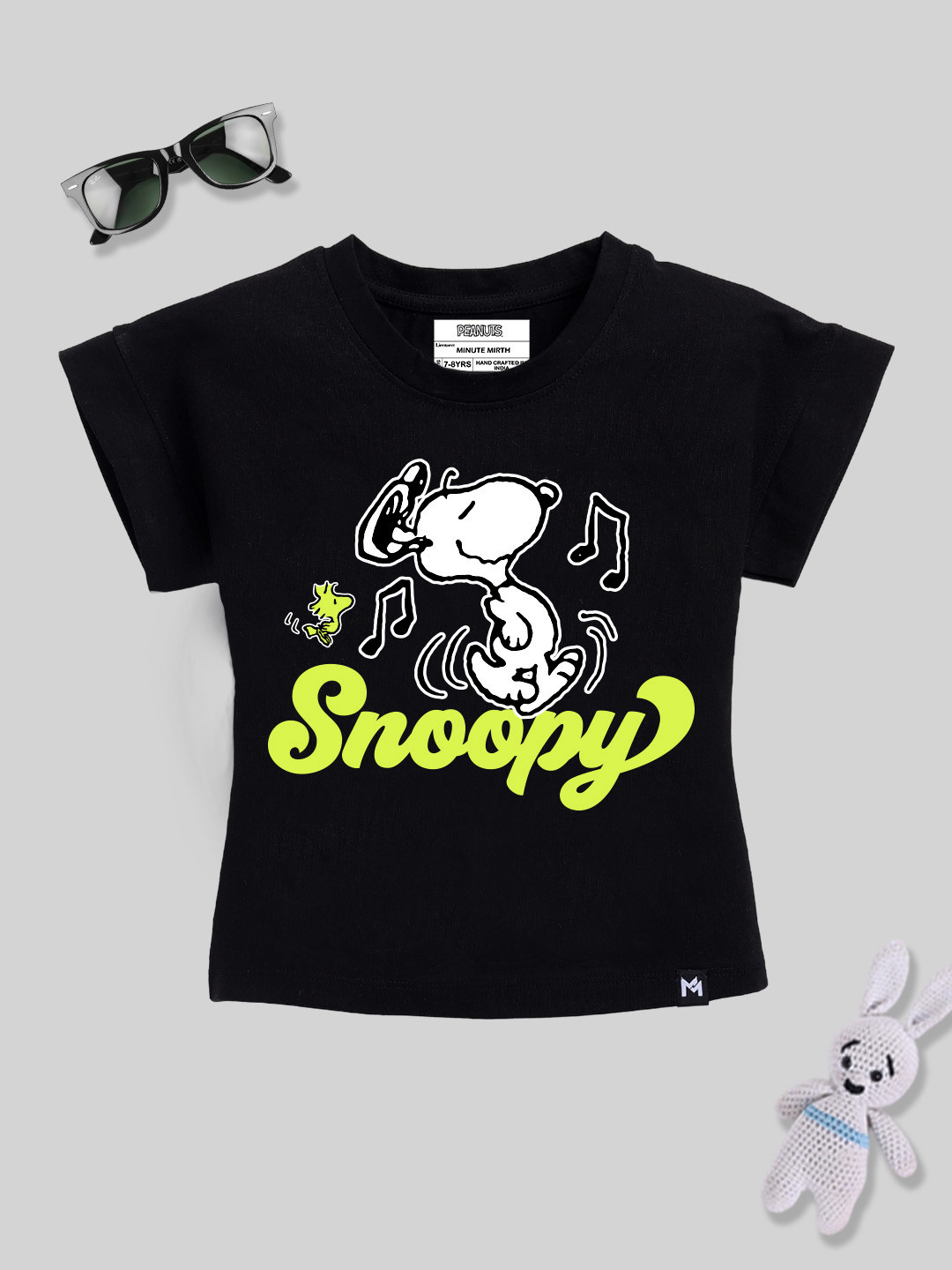 YK X Minute Mirth Peanuts Printed Extended Sleeves Cotton Tshirt