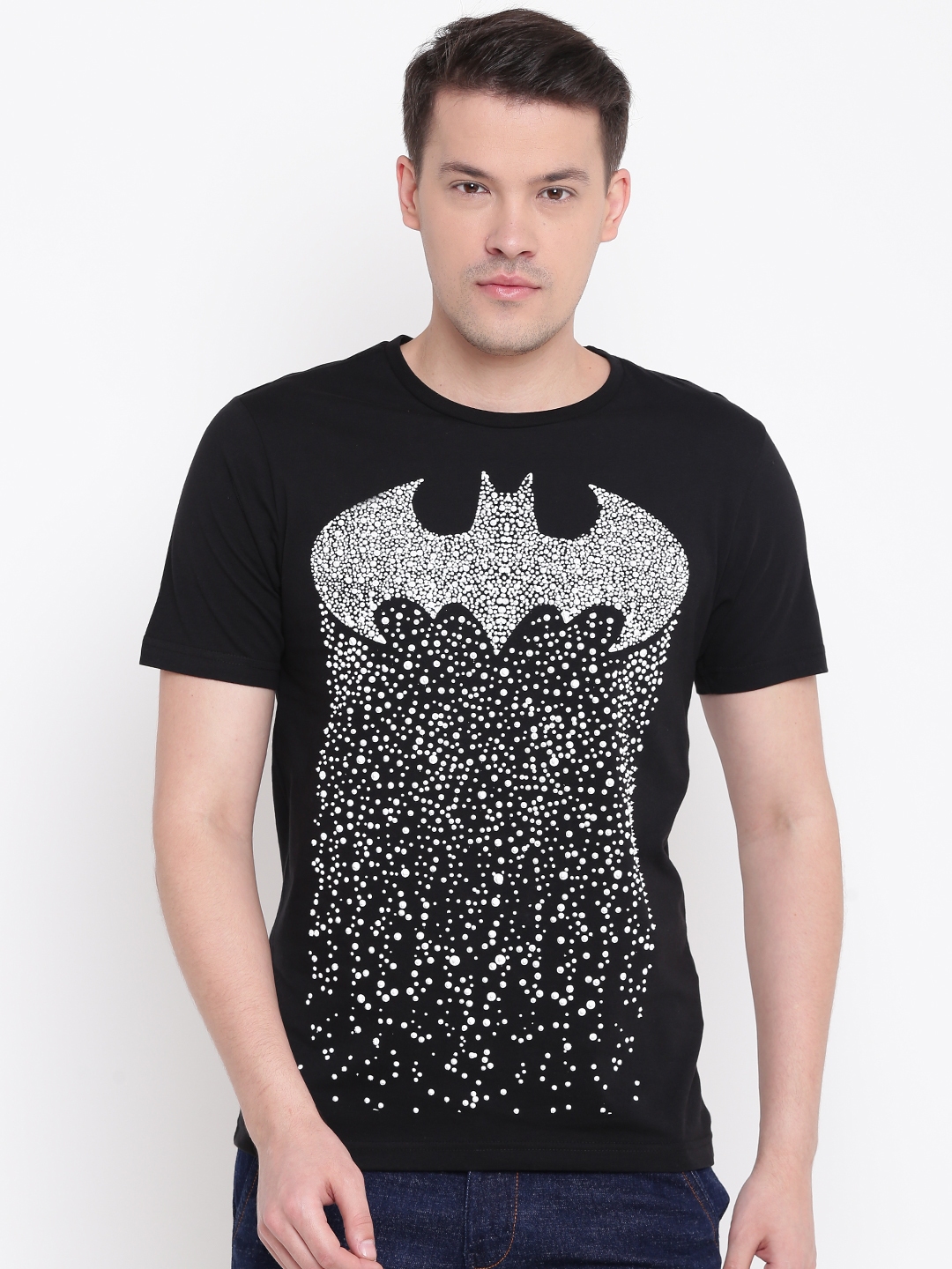 Buy Numero Uno Men Black Batman Print Round Neck T Shirt - Tshirts for Men  3081832 | Myntra