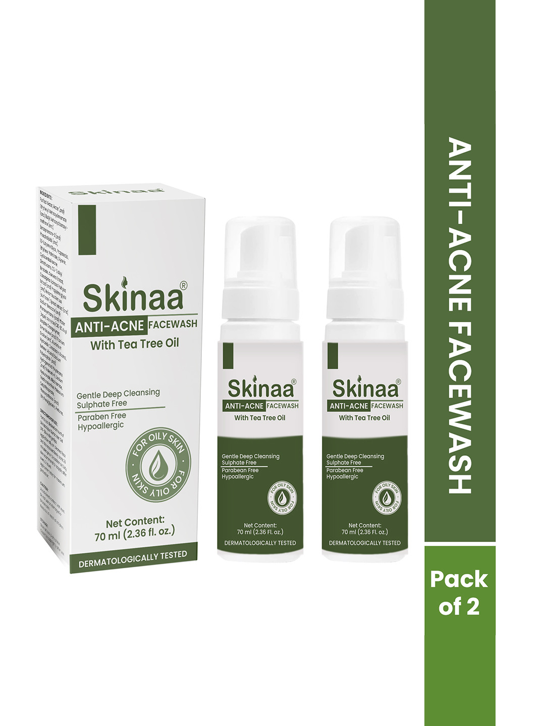 SKINAA Anti-Acne Face Wash With Tea Tree Oil - 70 ml