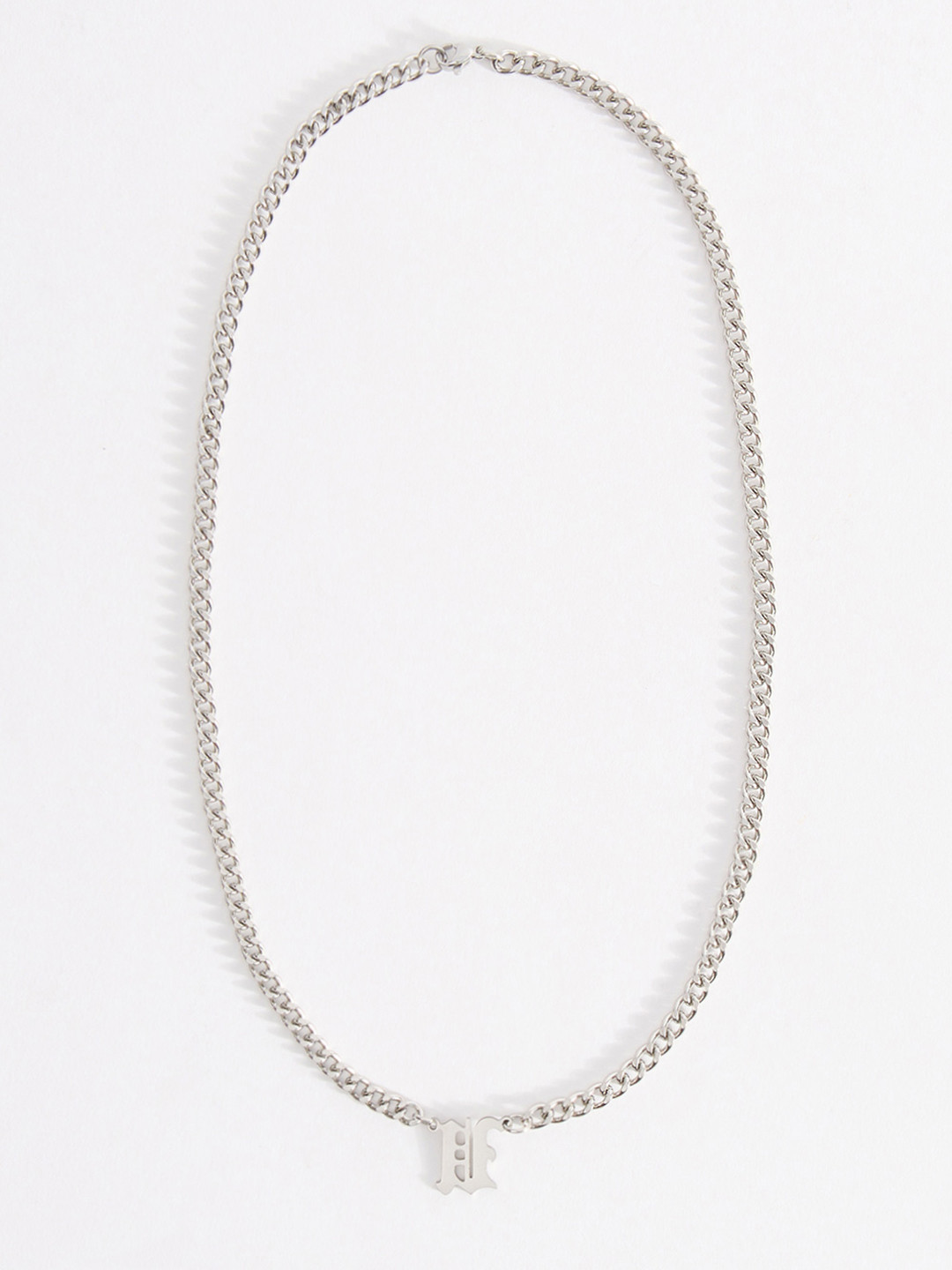 THE BEAR HOUSE Men Silver Stainless Steel Chain