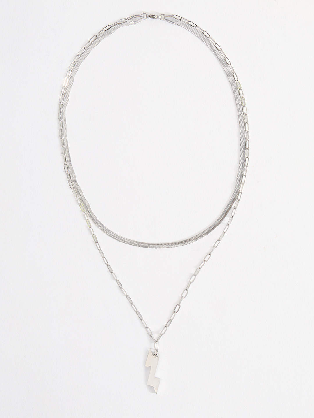 THE BEAR HOUSE Men Stainless Steel Silver Chain