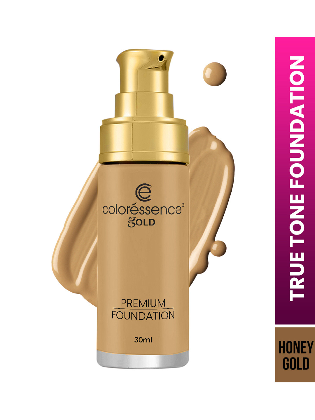 Coloressence True Tone Premium Foundation- Honey Gold-07-30ml