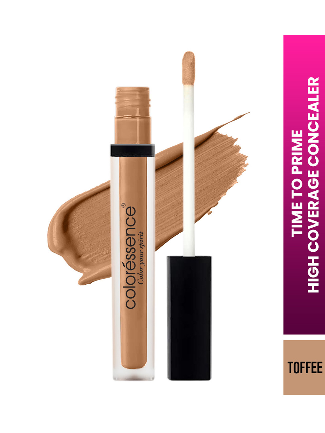 Coloressence Time To Prime- Full Covereage Liquid Concealer 4.5 ml-Shade-Toffee- FCC-4