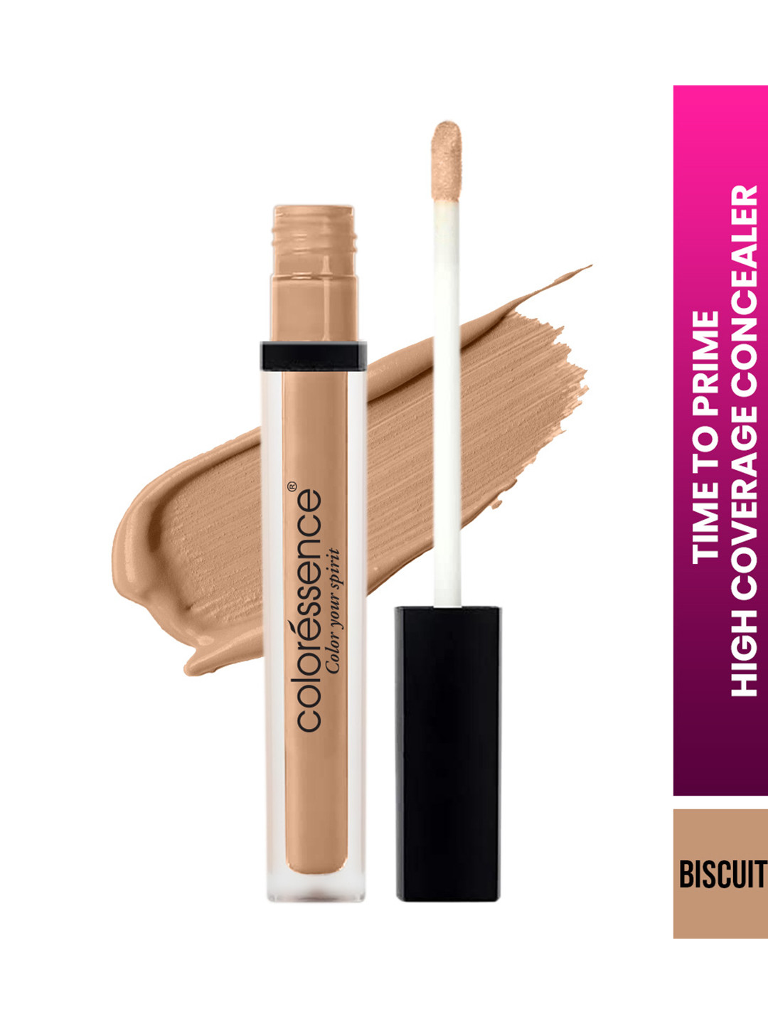Coloressence Time To Prime- Full Covereage Liquid Concealer-4.5ml Shade-Buscuit FCC-3