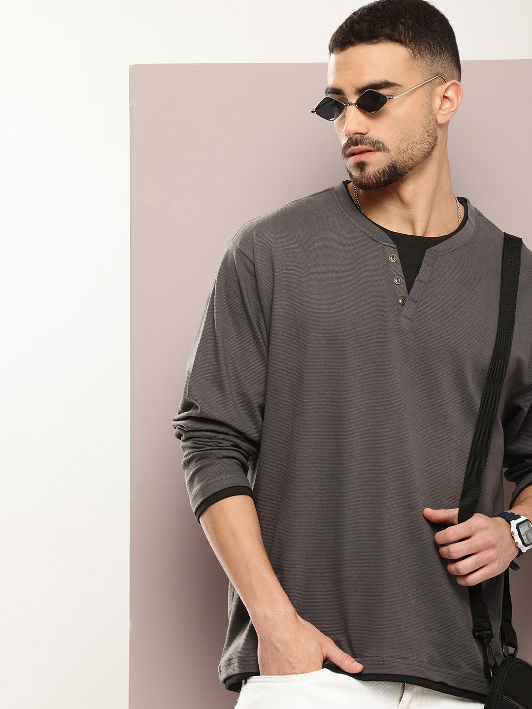 DILLINGER Men Airtex Oversized T-shirt