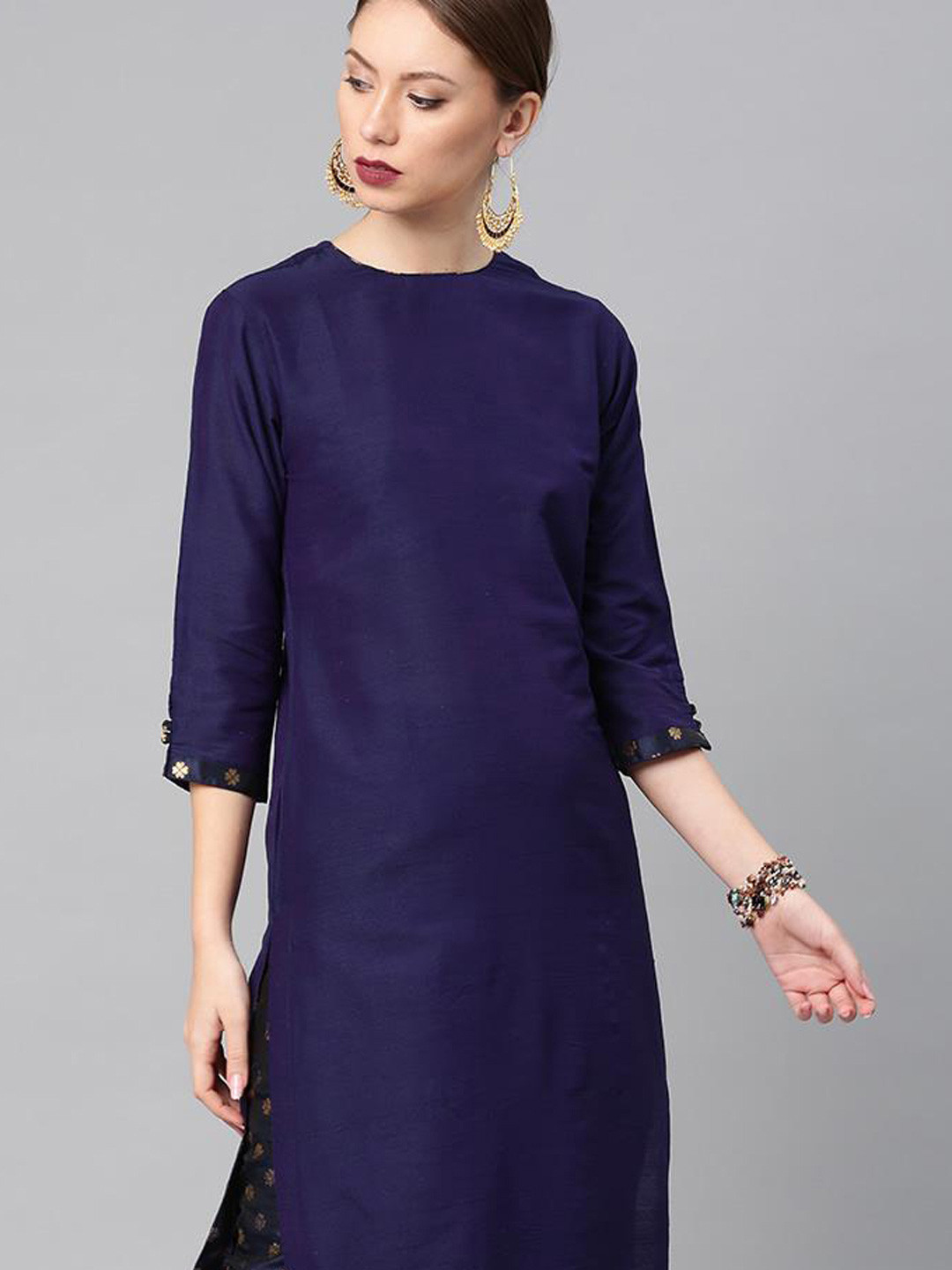 Vishudh Pure Cotton Straight Kurta with Trousers