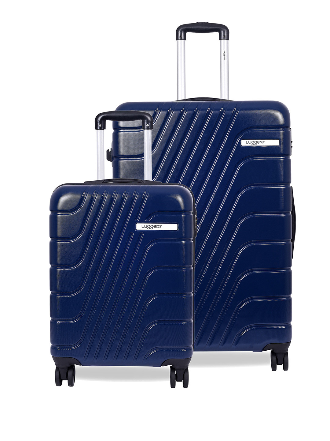 Luggero Set Of 2 Hard-Sided Trolley Bag Suitcase