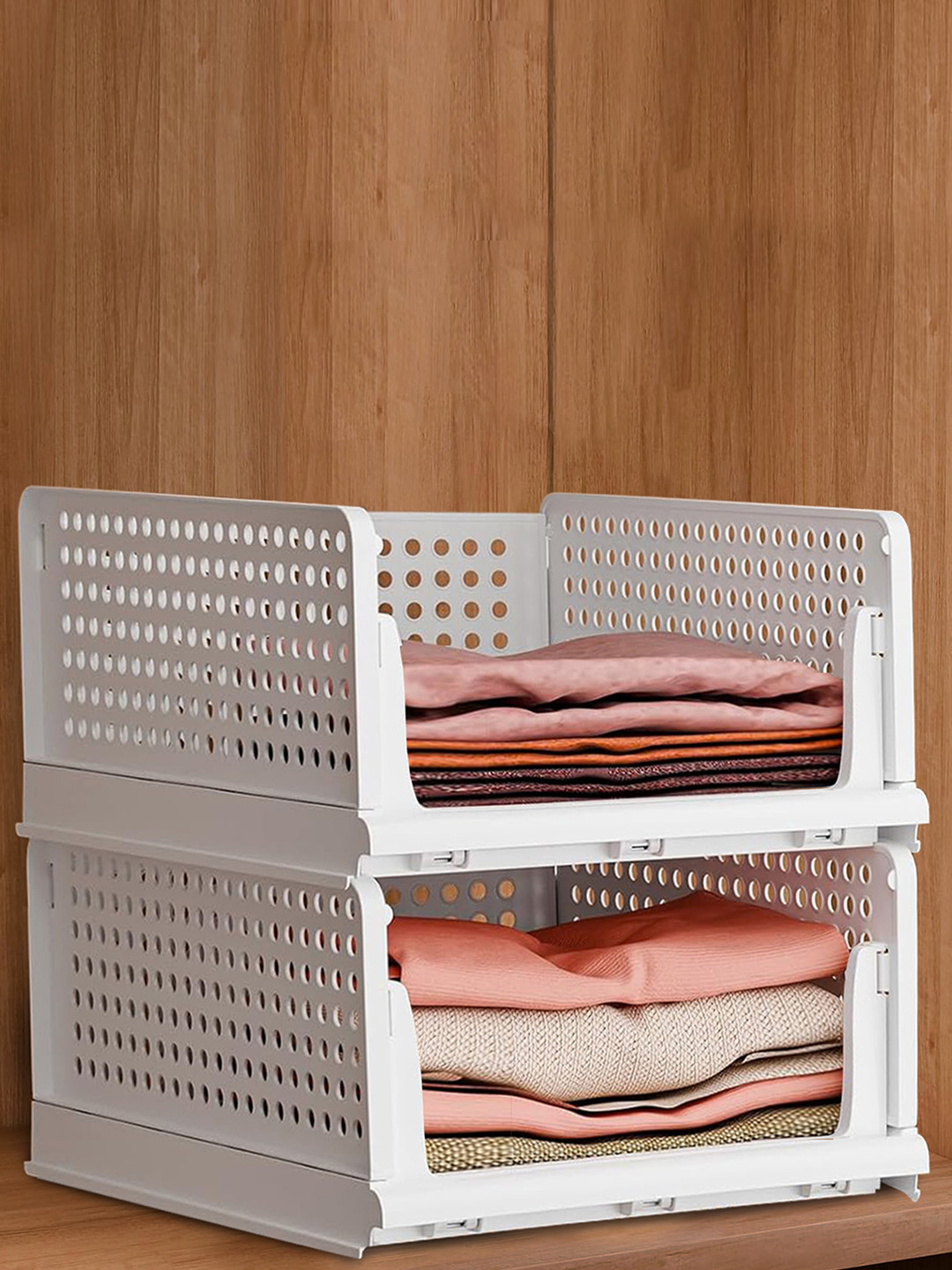 Story@home White 2 Pieces Multi-Utility Organisers