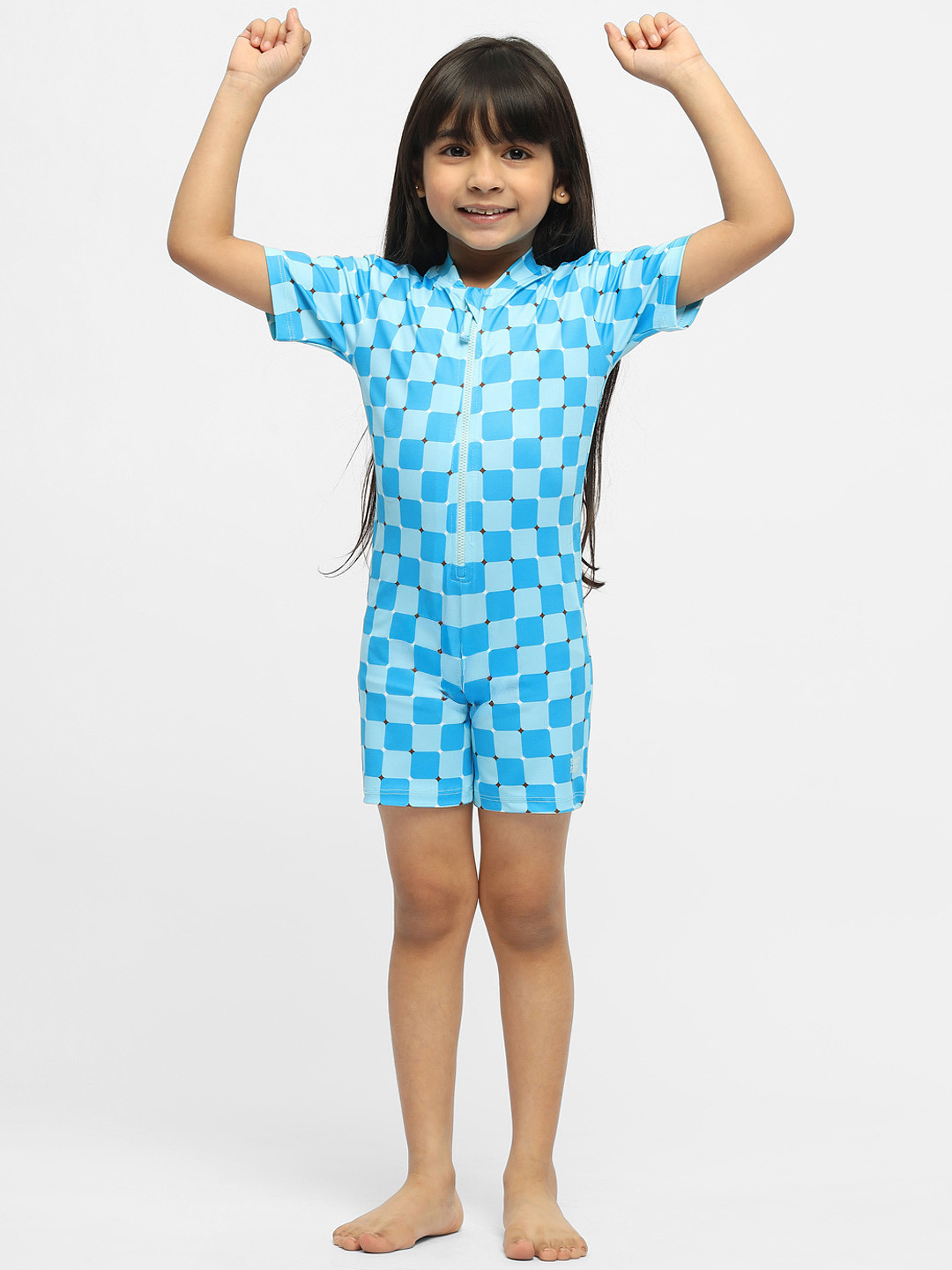 Somersault Girls Abstract Printed Swim Legsuit