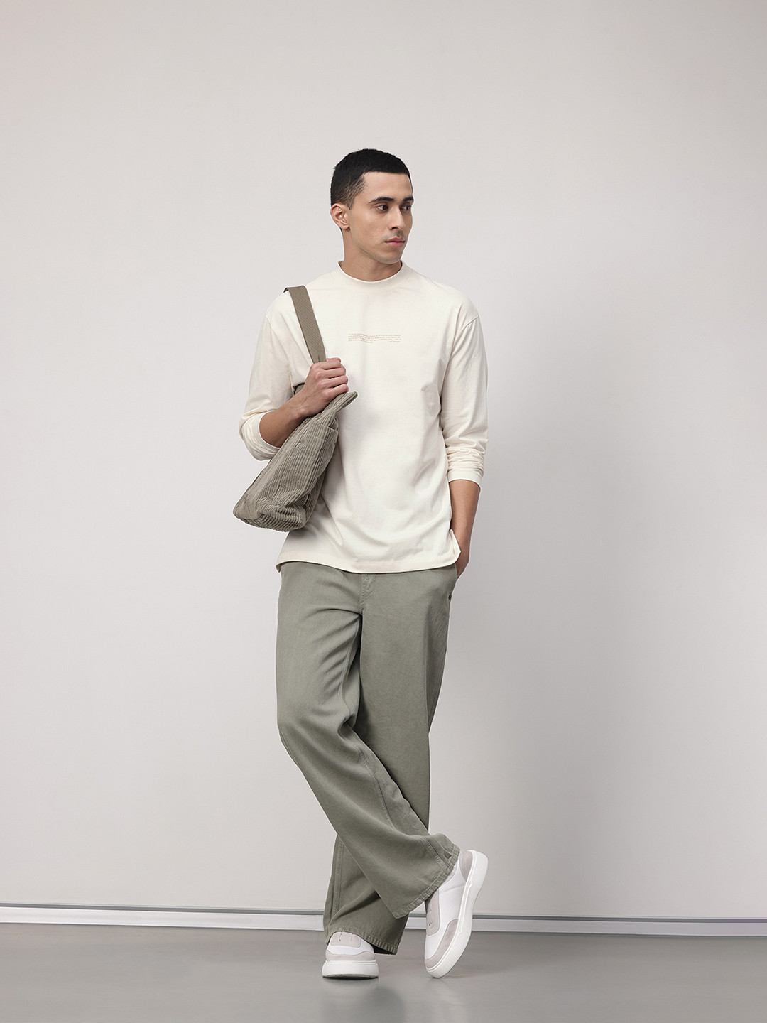 ether Kora Cotton Printed Drop-Shoulder Sleeves Relaxed Fit T-shirt