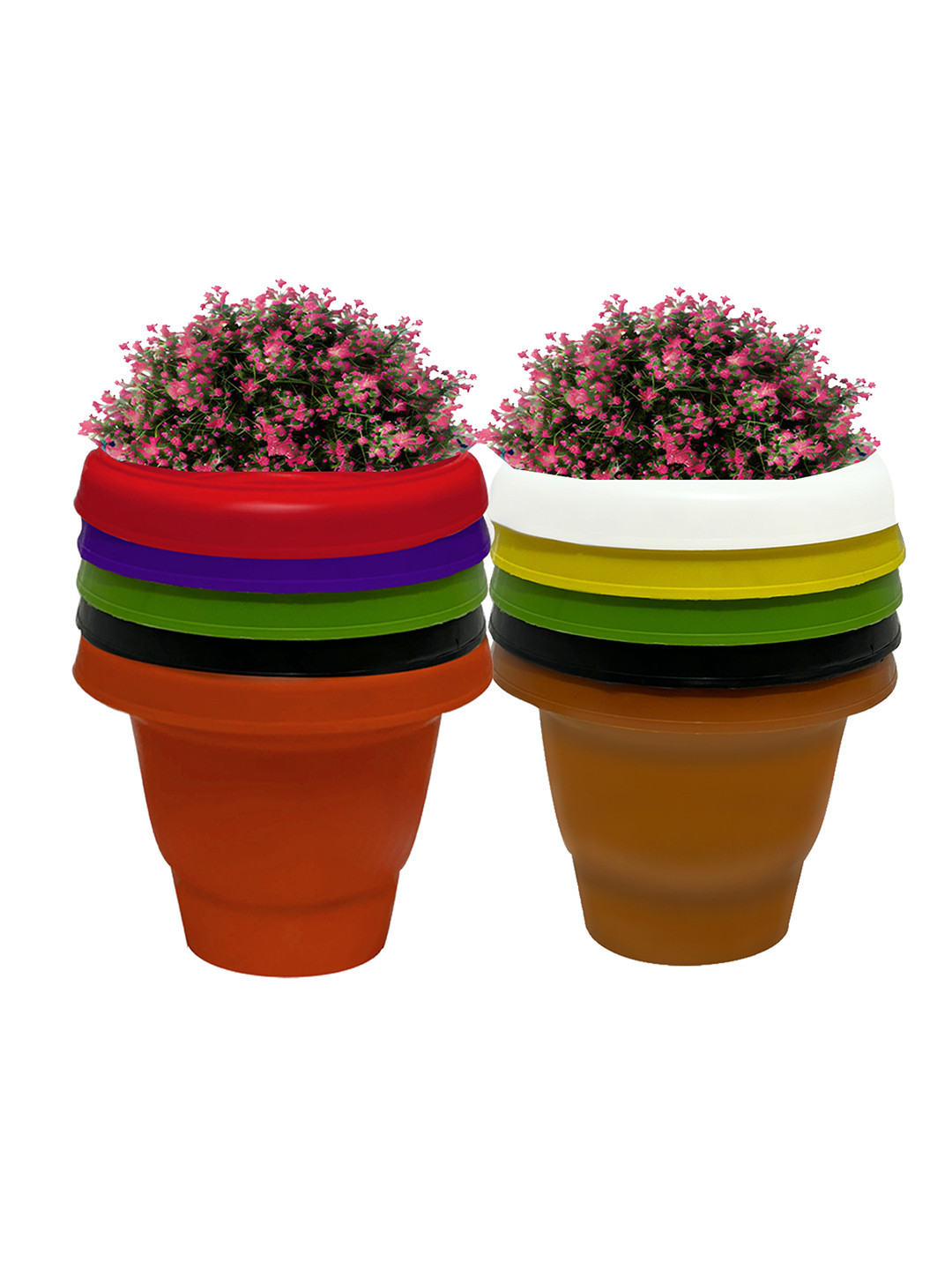 Urban Choice Yellow Textured Non-Hanging Artificial Pot