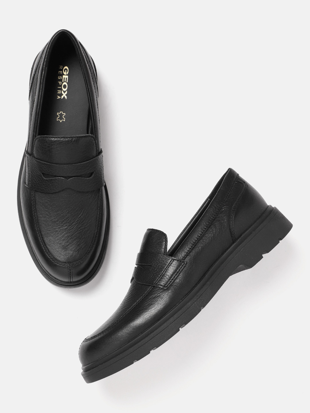 Geox Men Leather Penny Loafers