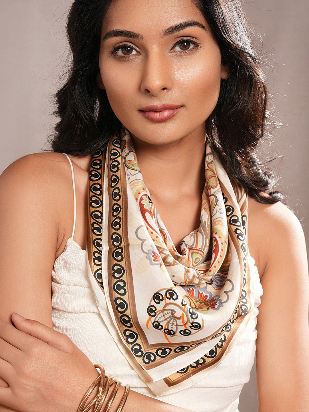 CrossKulture Women Printed Satin Scarf