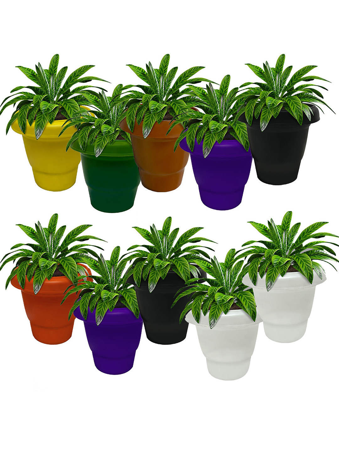 Urban Choice Yellow 8 Pieces Planters
