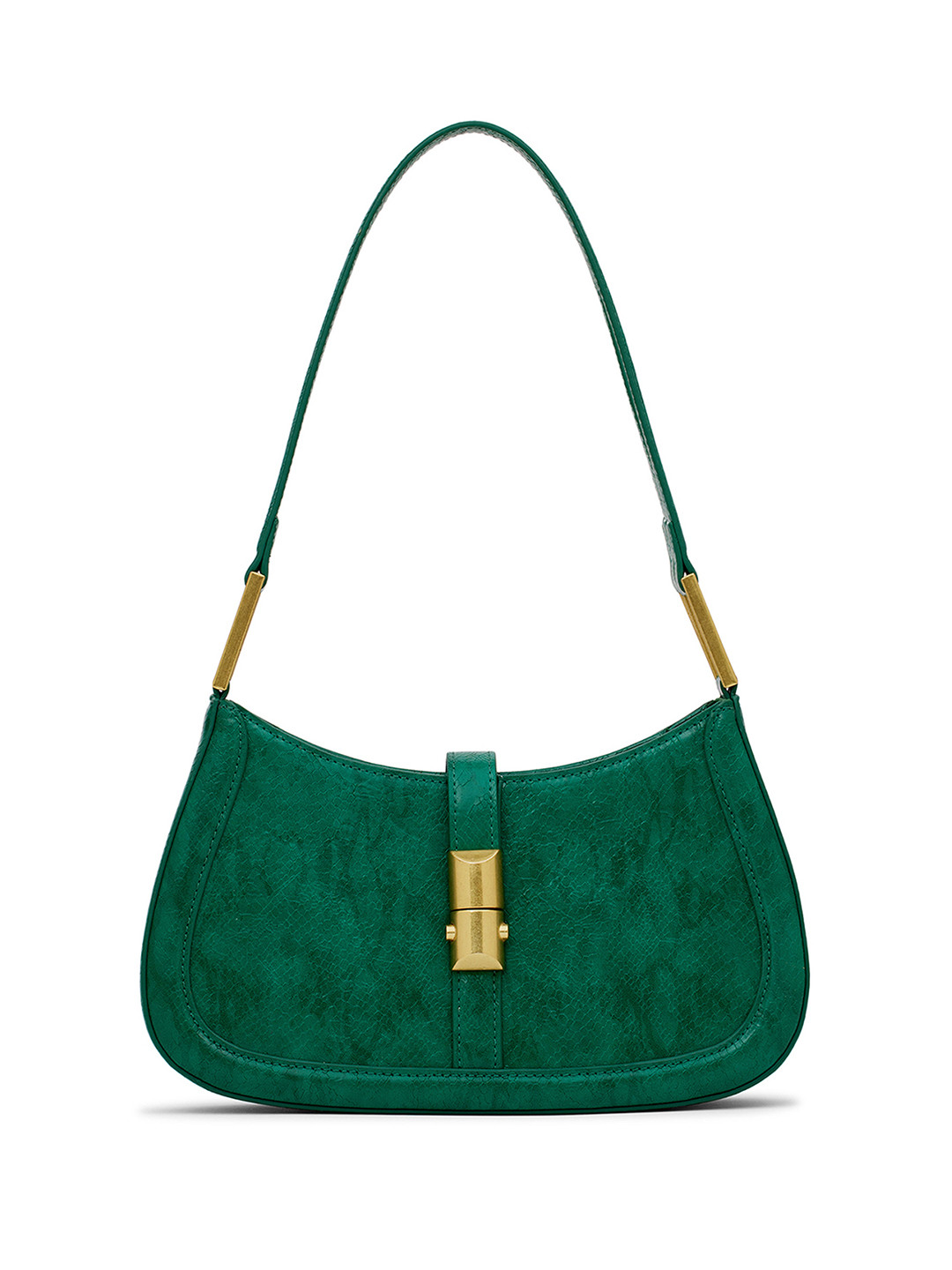 MIRAGGIO Aria Green Structured Shoulder Bag