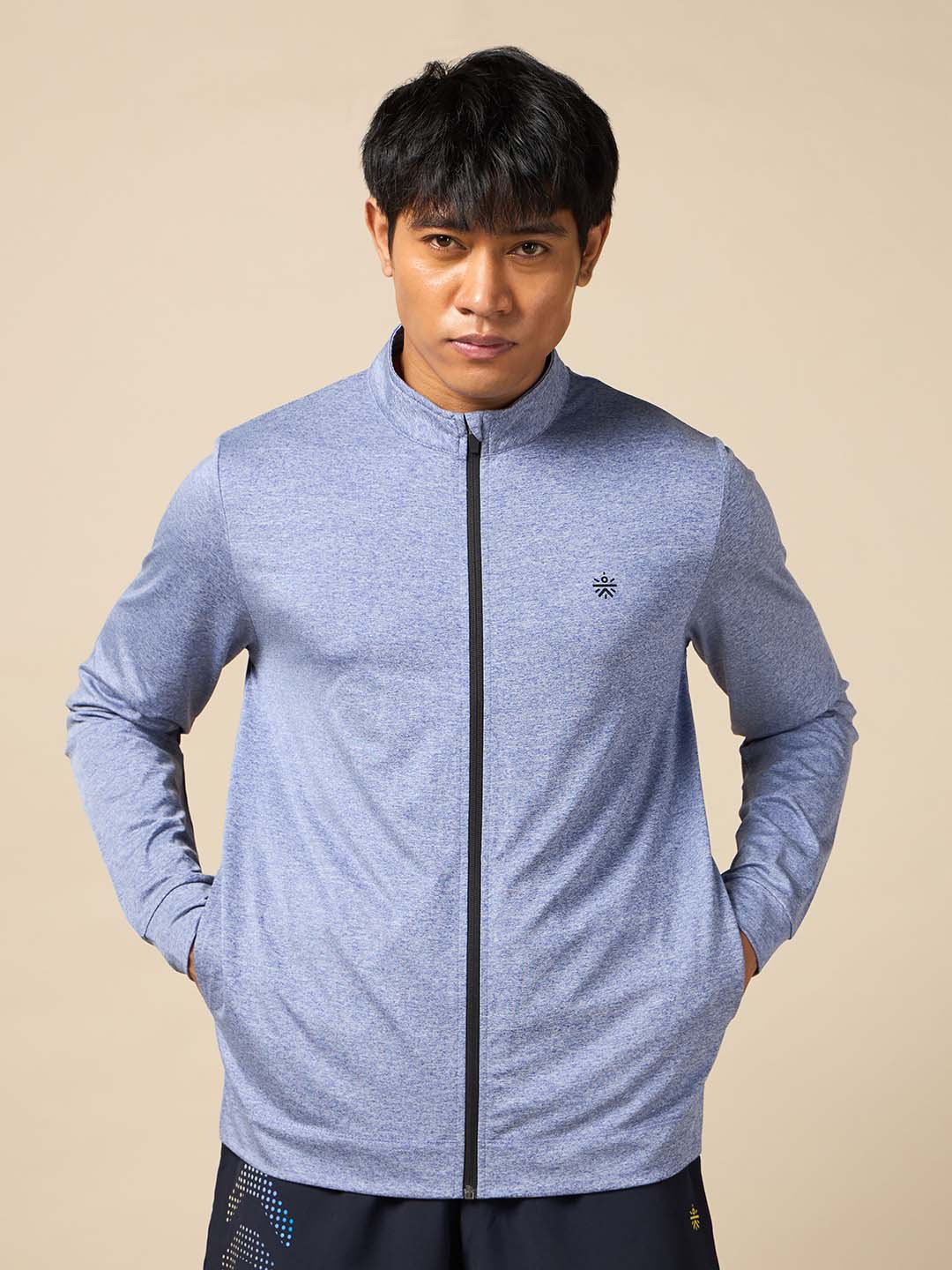 CULT Men Moisture Wicking Mock Collar Training Jacket