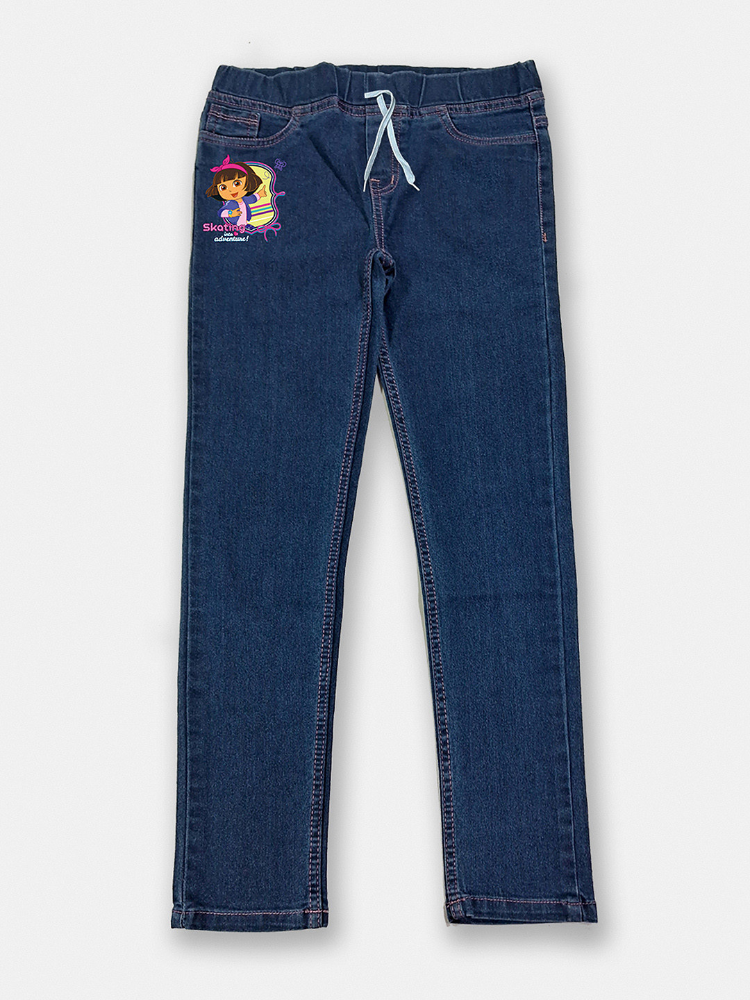 Here&Now x Game Begins Girls Dora Printed Slim-Fit Jeggings