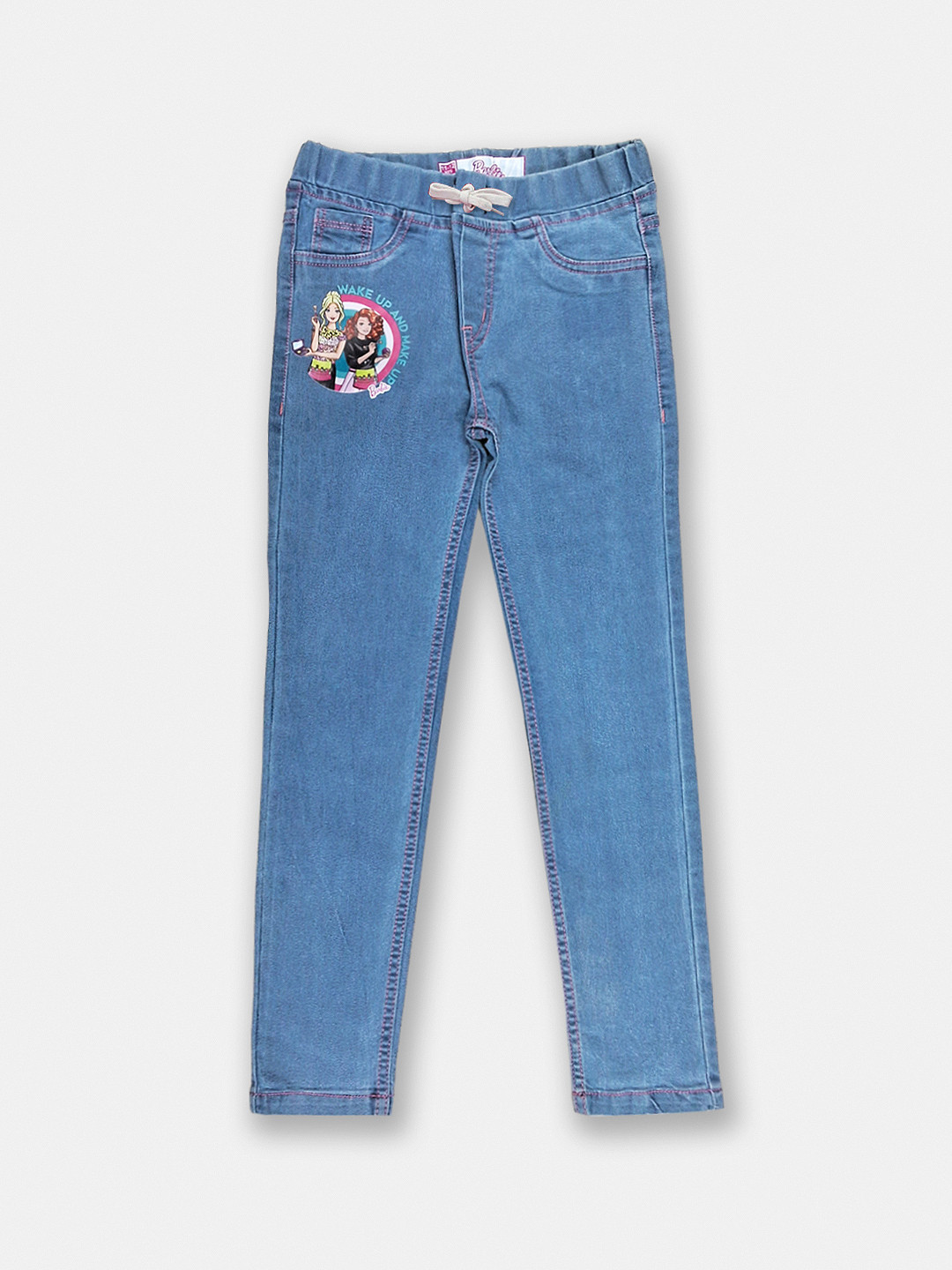 Here&Now x Game Begins Girls Barbie Printed Slim-Fit Jeggings