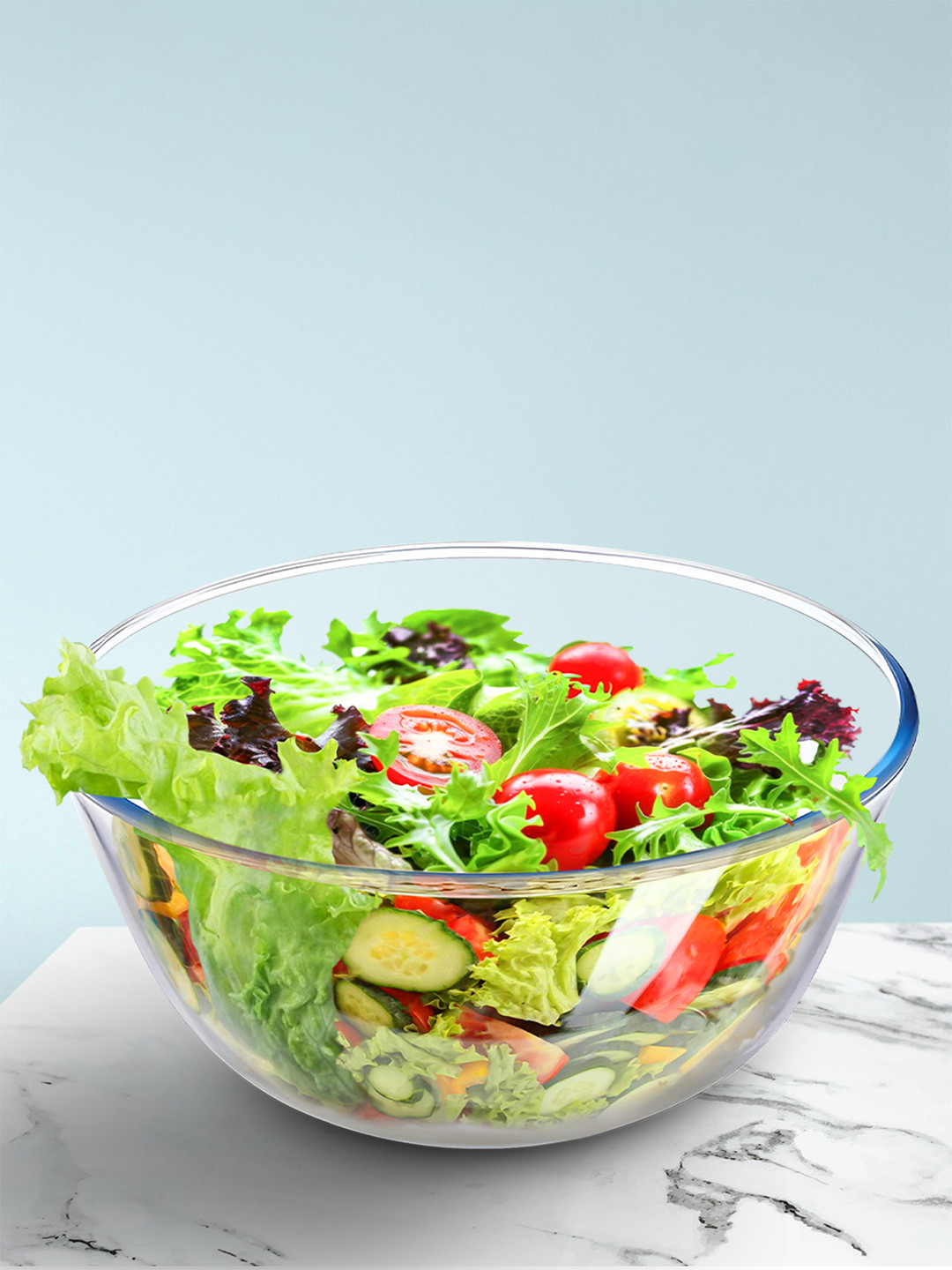 Allo Glass Mixing & Serving Bowl, Oven & Microwave Safe, Freezer & Dishwasher Safe, 3600ML