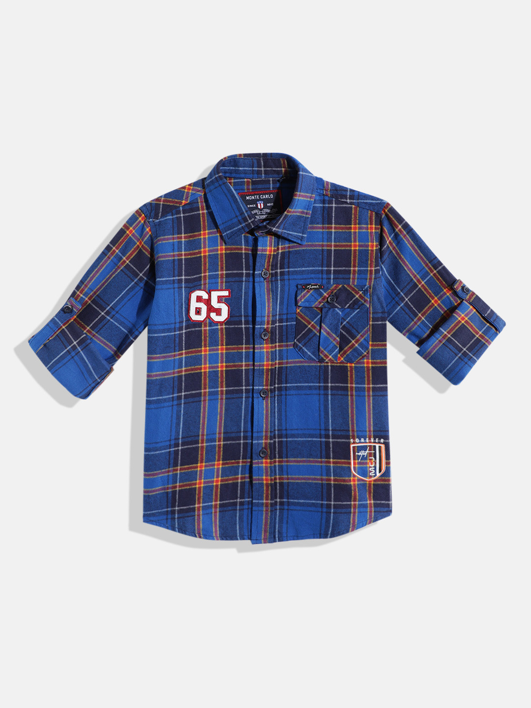 Monte Carlo Boys Checked Casual Smart Fit Shirt