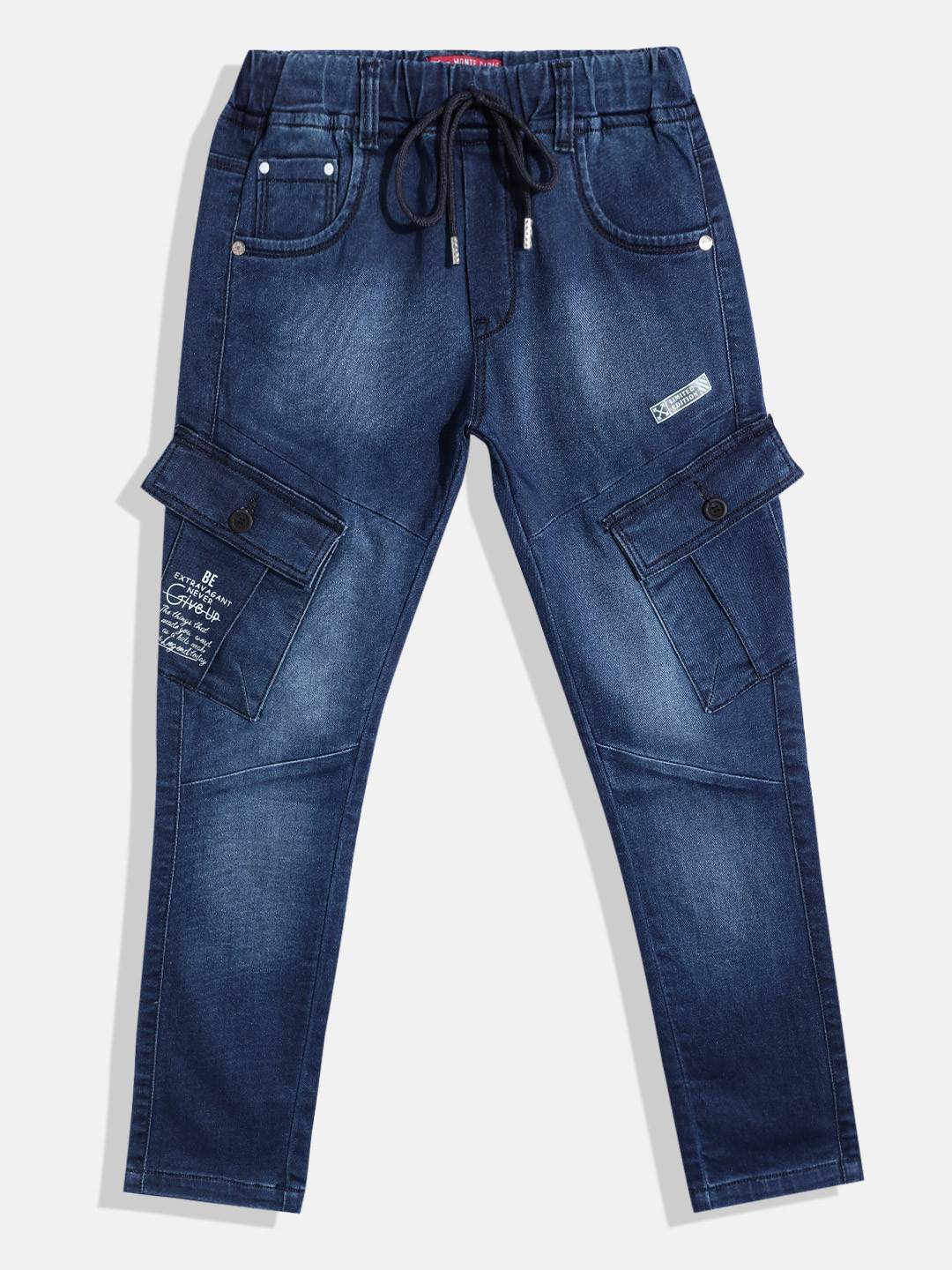 Monte Carlo Boys Jogger-fashion Printed Jeans